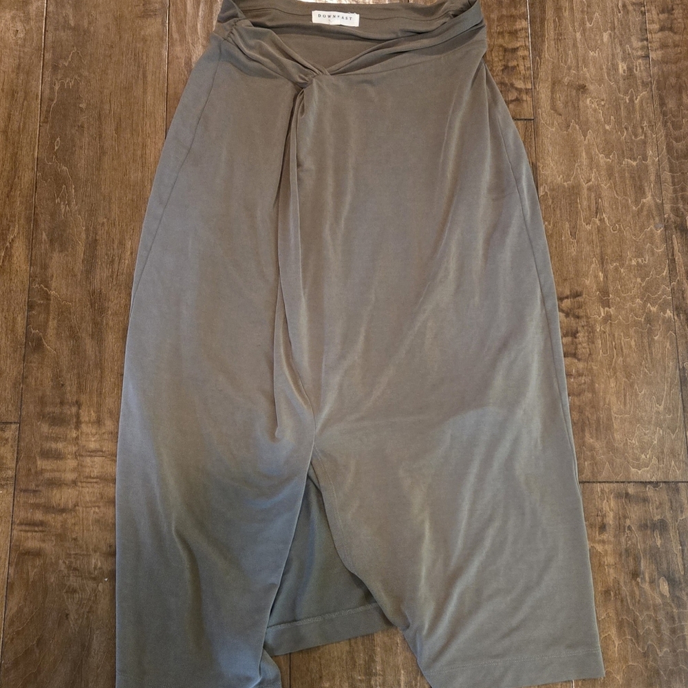 Downeast asymmetrical olive skirt size medium